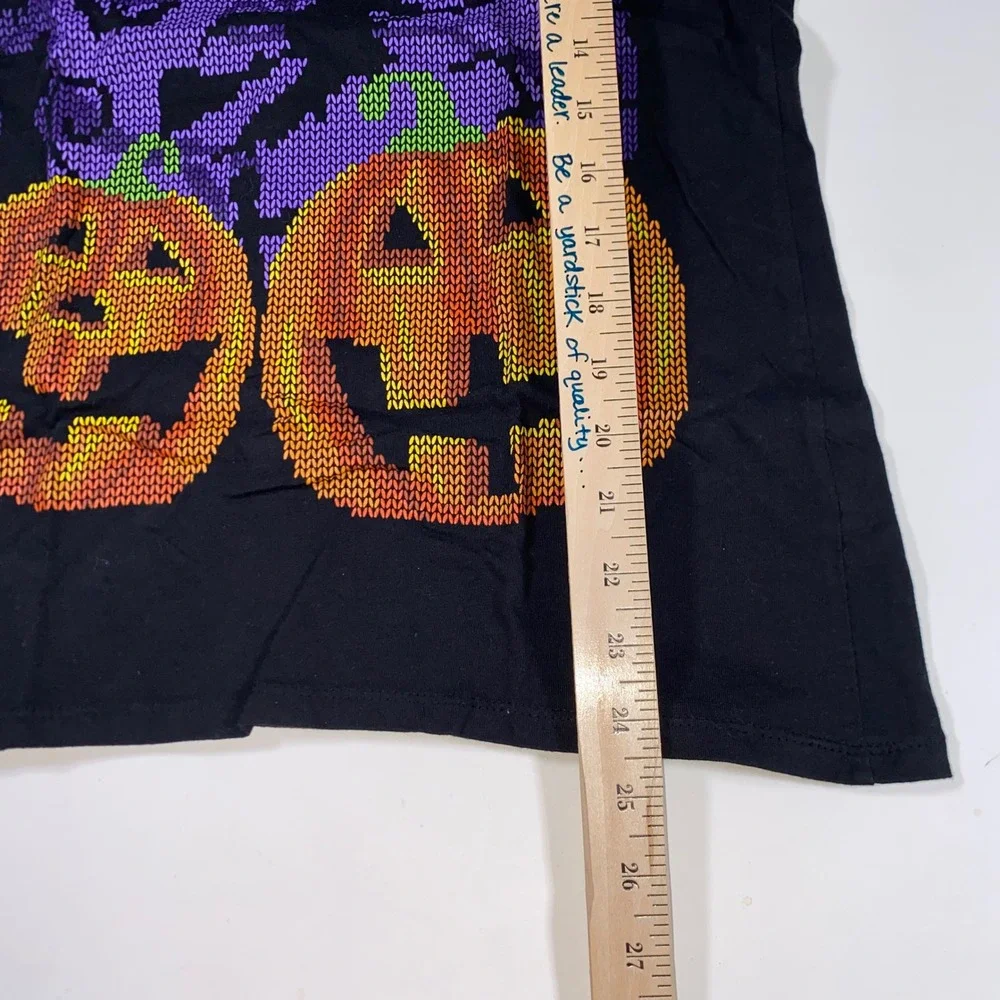 Way to Celebrate Kids Black Happy Halloween Pumpkin Graphic T-Shirt Size M 8-10